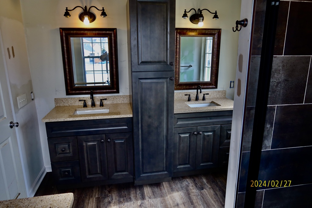 Walk in shower with tile floor performed in Cherry Hill, New Jersey. Image